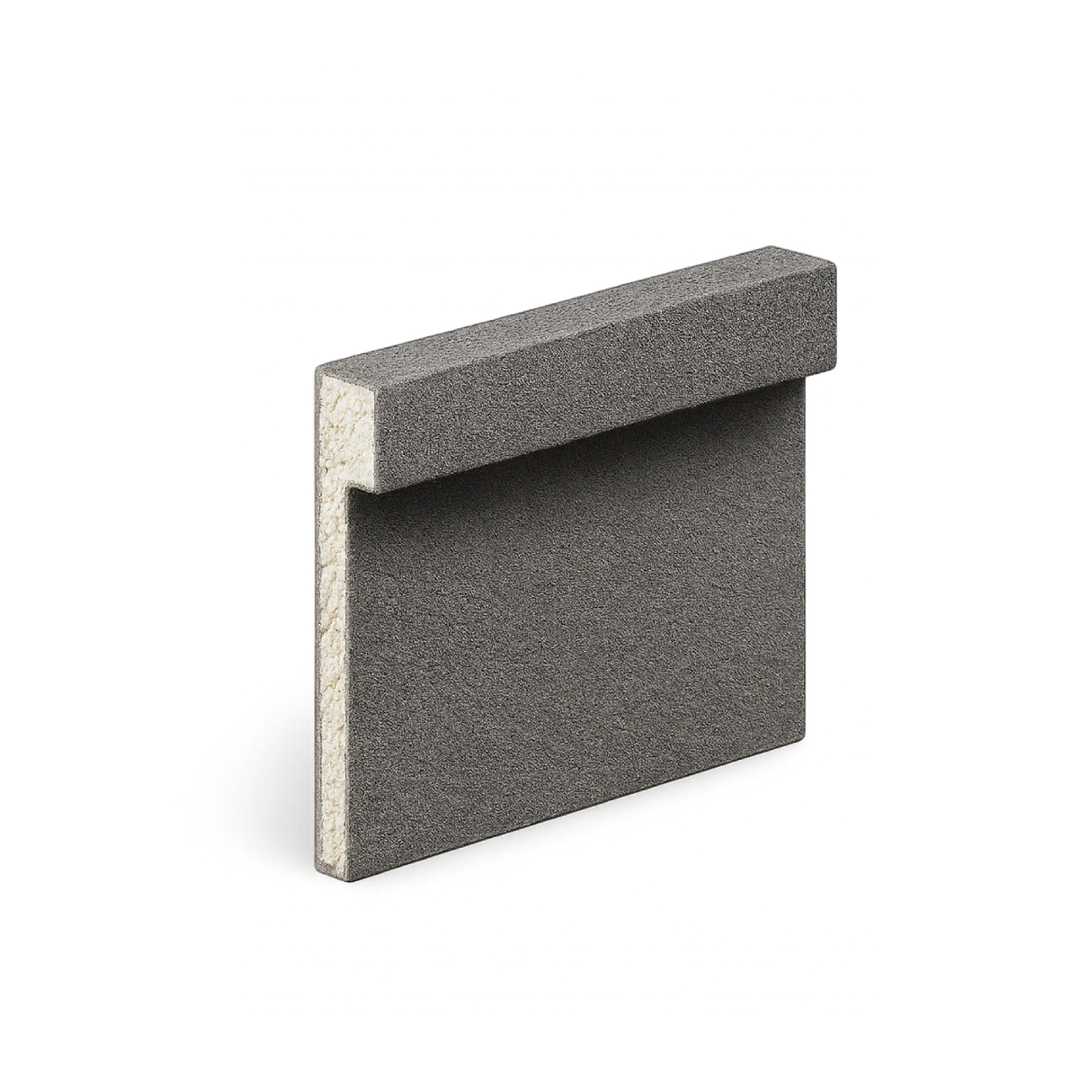 Rodapé / base externa BR001 em EPS revestido — 50 cm de altura × 05 cm de avanço, barra de 1 metro | Moldurale