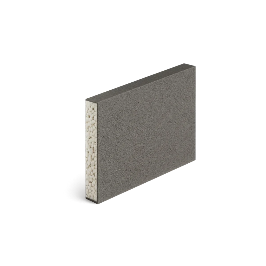 Rodapé / base externa BR005 em EPS revestido — 50 cm de altura × 05 cm de avanço, barra de 1 metro | Moldurale