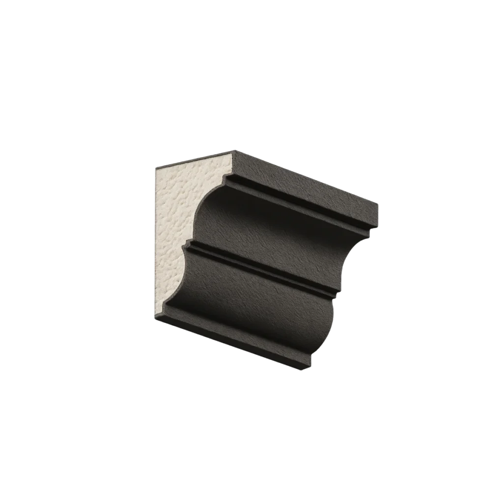 Moldura externa ME004 em EPS revestido — 45 cm de altura × 27 cm de avanço, barra de 2 metros | Moldurale