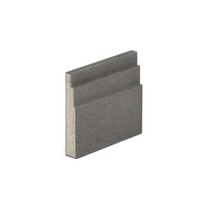 Rodapé / base externa BR003 em EPS revestido — 50 cm de altura × 05 cm de avanço, barra de 1 metro | Moldurale