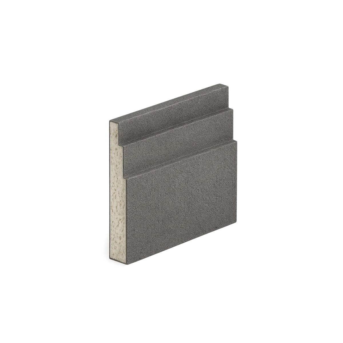 Rodapé / base externa BR003 em EPS revestido — 50 cm de altura × 05 cm de avanço, barra de 1 metro | Moldurale