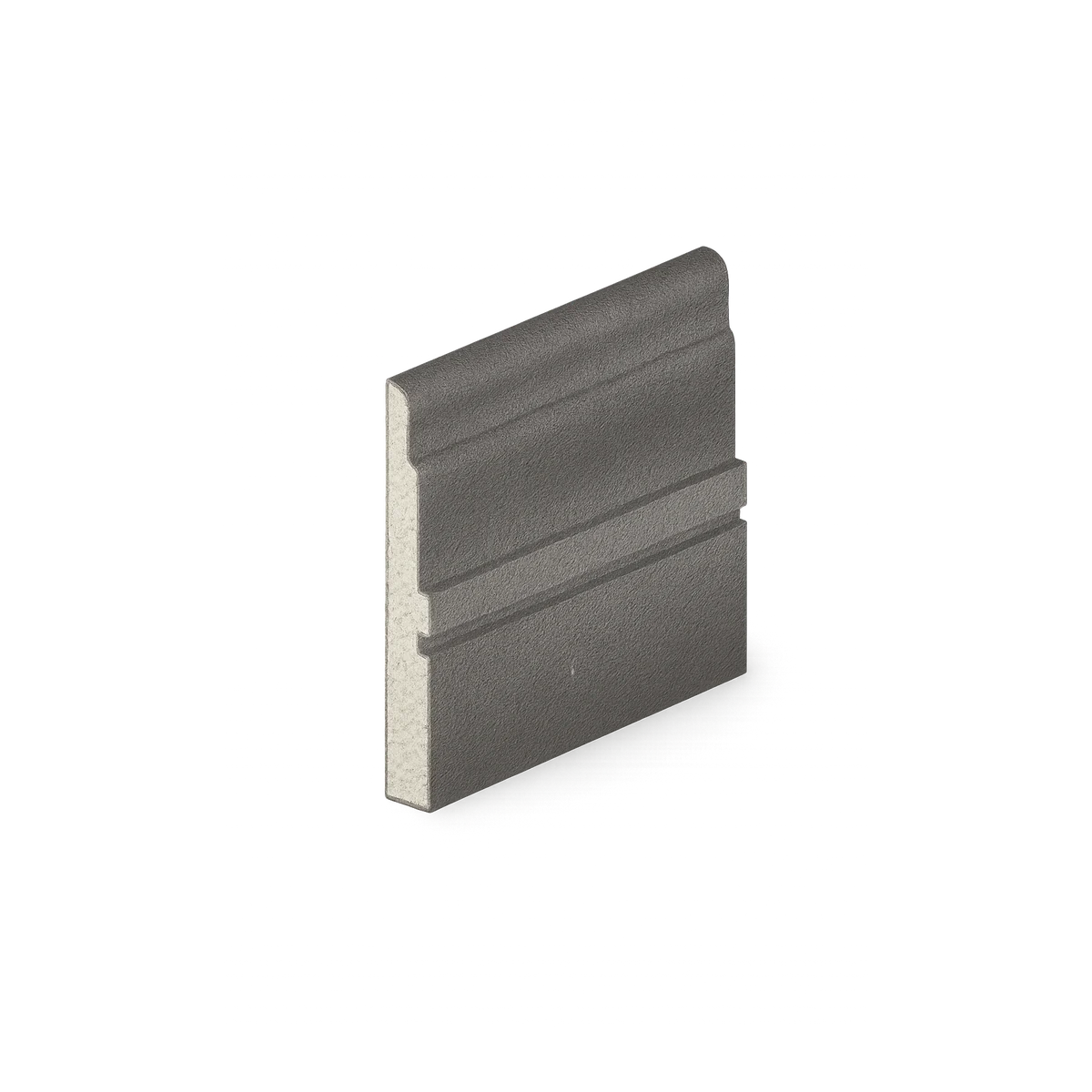 Rodapé / base externa BR004 em EPS revestido — 50 cm de altura × 05 cm de avanço, barra de 1 metro | Moldurale