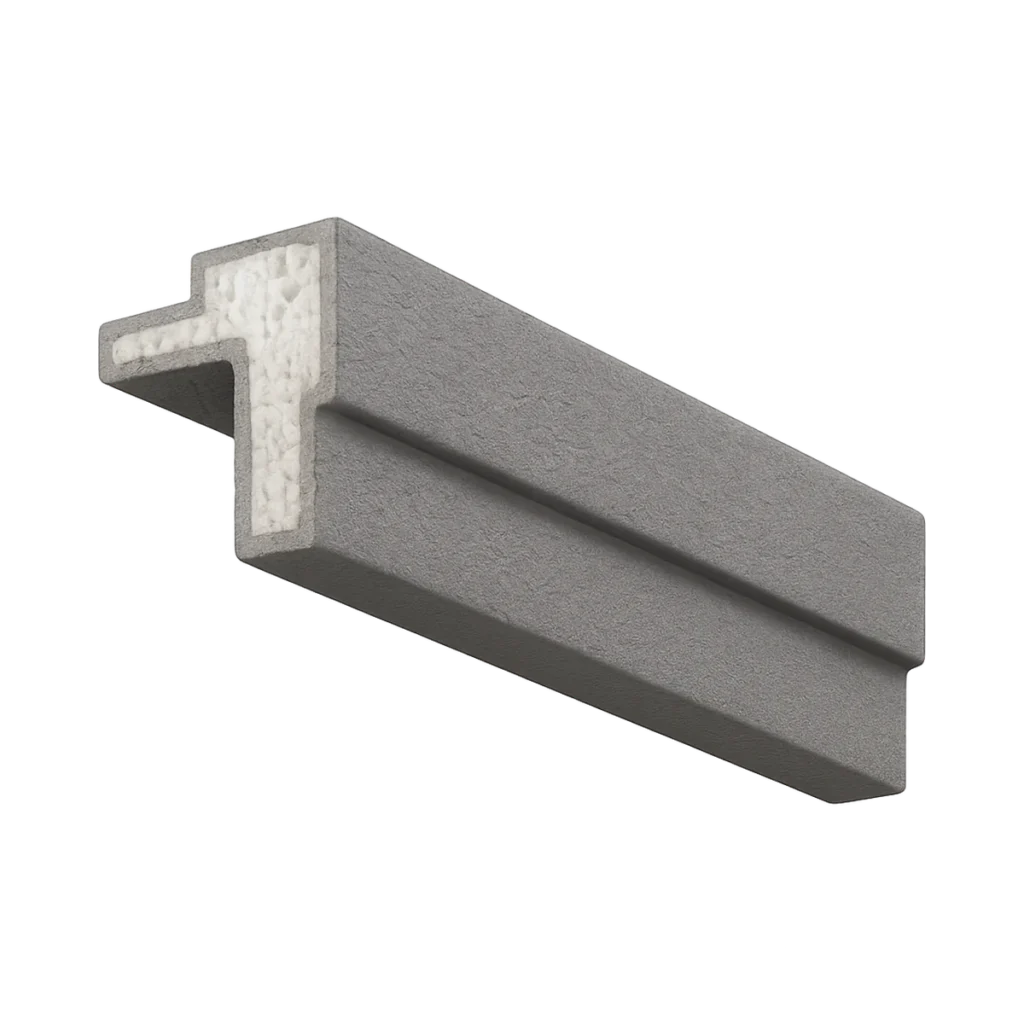 Cantoneira externa CA001 em EPS revestido — 10 cm de altura × 10 cm de avanço, barra de 1 metro | Moldurale