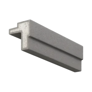 Cantoneira externa CA001 em EPS revestido — 10 cm de altura × 10 cm de avanço, barra de 1 metro | Moldurale