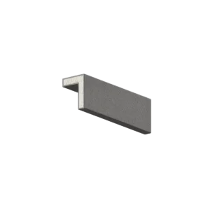 Cantoneira externa CA002 em EPS revestido — 10 cm de altura × 10 cm de avanço, barra de 1 metro | Moldurale