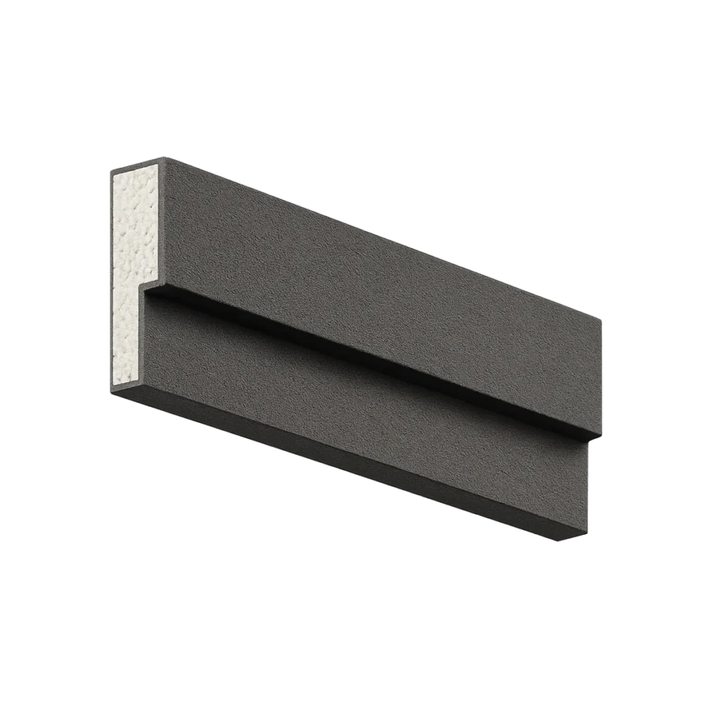 Filete externo FE002 em EPS revestido — 15 cm de altura × 04 cm de avanço, barra de 2 metros | Moldurale