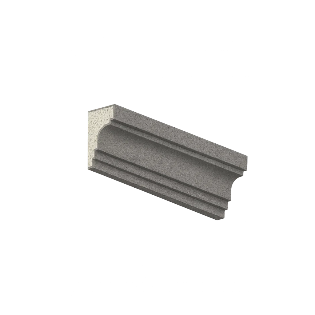 Guarnição para esquadria GE003 em EPS revestido — 16 cm de altura × 11 cm de avanço, barra de 1 metro | Moldurale