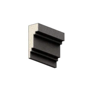Moldura externa ME009 em EPS revestido — 45 cm de altura × 16 cm de avanço, barra de 2 metros | Moldurale