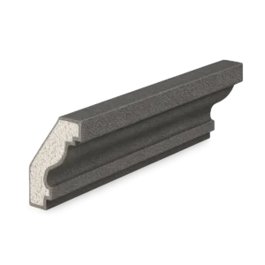 Moldura interna MI004 em EPS revestido — 16 cm de altura × 11 cm de avanço, barra de 1 metro | Moldurale